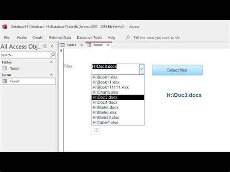 How To Fill ComboBox With Selected Files And Open Files Using Hyperlink