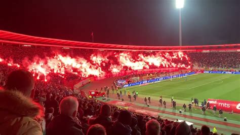 Ambiance Incroyable Belgrade Lors Du Derby Ternel Etoile Rouge Vs