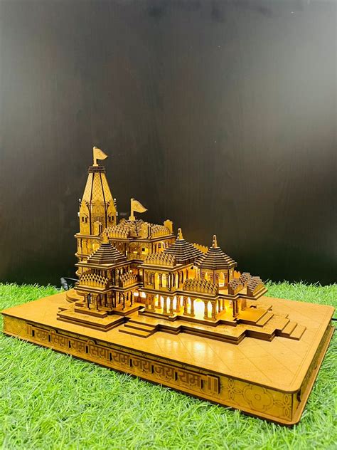 Unique Ram Mandir 3D Model for Laser Cutting Instant Digital Download ...