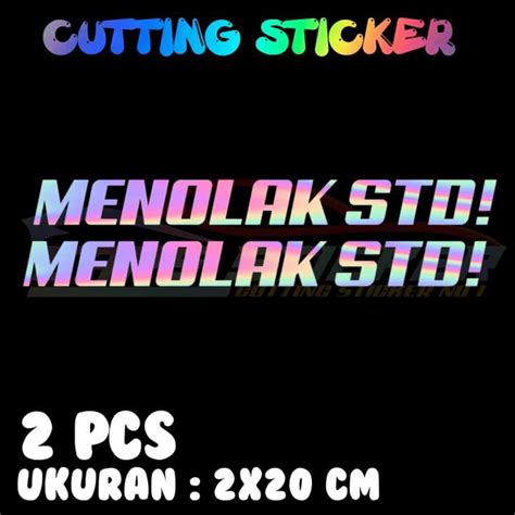 2PCS STIKER CUTTING KATA KATA MENOLAK STD UKURAN 2X20CM STIKER