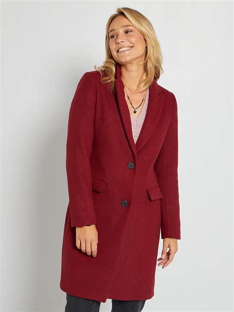 Manteau Lainage Bordeaux Kiabi 40 00