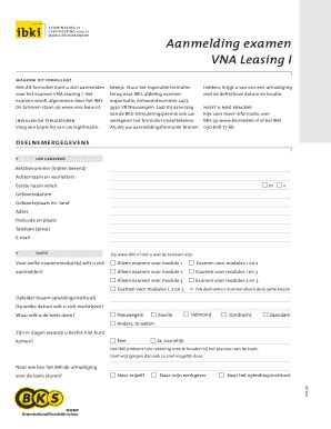 Invulbaar Online Vna Lease BKS Aanm Exam VNA Lease A Vna Lease Fax