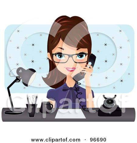 Cartoon style hotel receptionist - vector clip art - Clip Art Library