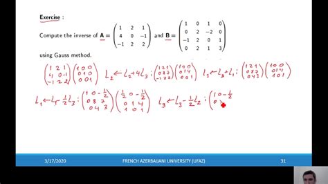 Inverse Of Matrix Gauss Method Lecture 4 Youtube