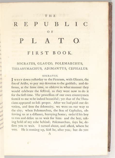 The Republic Of Plato In Ten Books Raptis Rare Books Fine Rare And