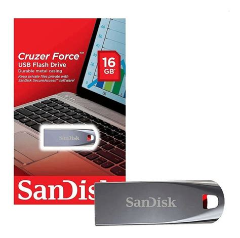 MEMORIA FLASH USB 16GB SANDISK CRUZER FORCE METAL Compuferia Tienda