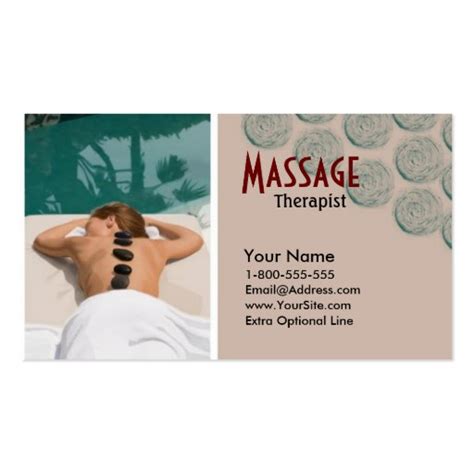 Vectored Lady Massage Therapy Business Card Zazzle