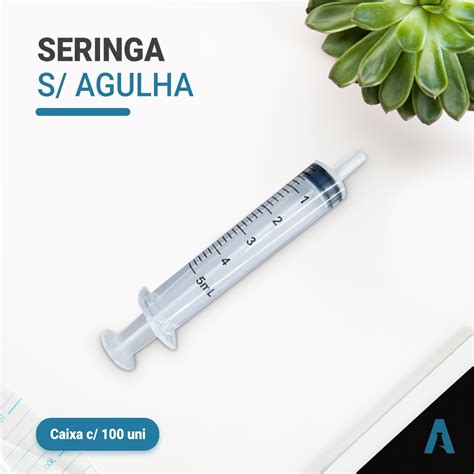 Seringa 5ml Desc S Agulha Slip C10 Un SR Adria Laboratórios