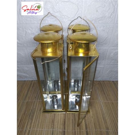 Jual Tempat Lilin Kaca Gantung Warna Gold Lentera Lilin Kaca Antik Gold