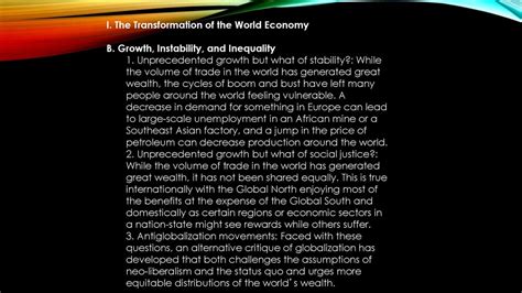 I The Transformation Of The World Economy Ppt Download