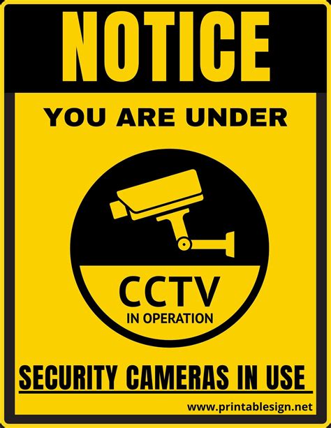 CCTV Security Signs | FREE Download | Security signs, Signs, Security