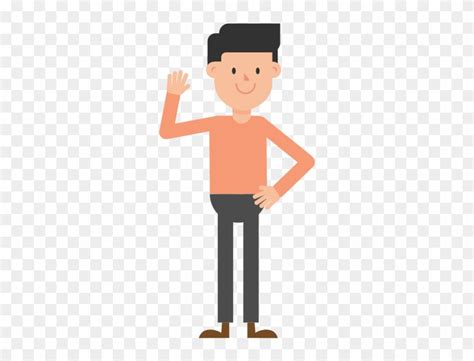 Man Waving Hand Cartoon Vector - Man Waving Clipart, HD Png Download - 1280x720(#2608798) - PngFind