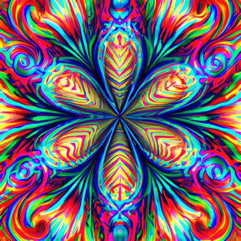 Psychedelic Pot Leaf Art · Creative Fabrica