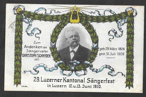 Luzern 29 Luzerner Kantonal Sängerfest 12 13 Juli 1910 Kaufen