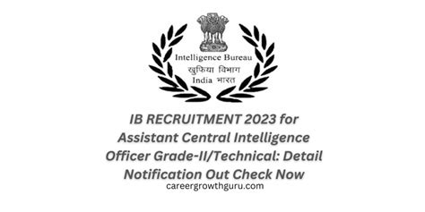 Ib Recruitment For Assistant Central Intelligence Officer Grade Ii