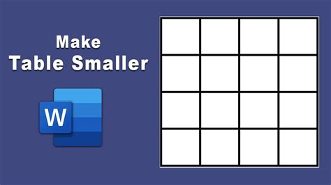How To Make A Table Smaller In Microsoft Word Document Youtube