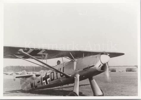 Q735 Foto Wehrmacht Archiv Repro Luftwaffe Flugzeug Arado Go145 Eur 3