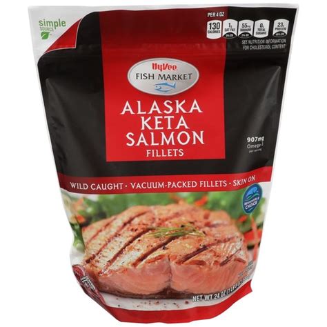 Hy Vee Fish Market Alaska Keta Salmon Fillets Oz Instacart