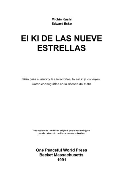 Pdf Michio Kushi El Ki De Las Nueve Estrellas Nine Star Ki 1991