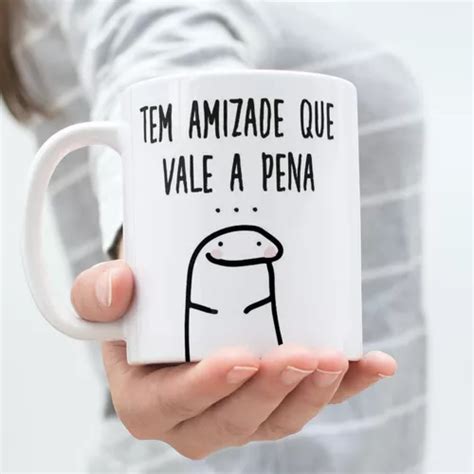 Caneca Xicara De Porcelana Personalizada Meme Flork Amigos Venda Em