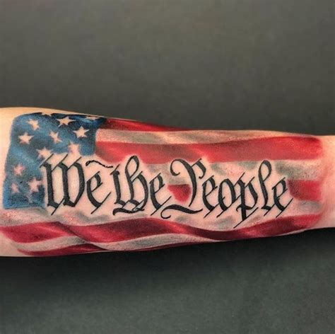 75 Patriotic We The People Tattoos And Ideas Tattoo Me Now Flag