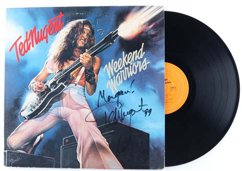 Ted Nugent Signed Weekend Warriors Vinyl Record Album Inscribed