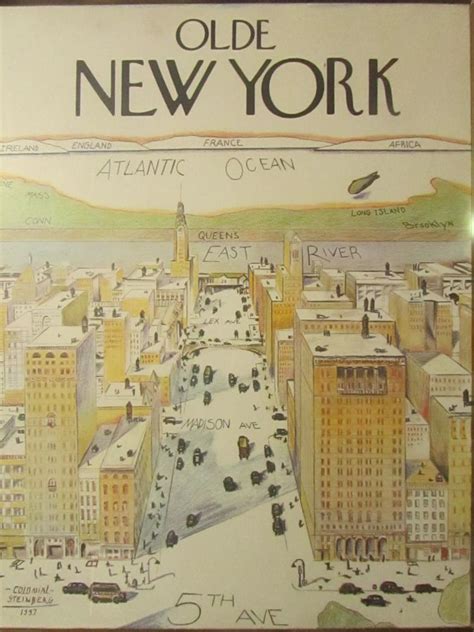 Sold Price: Saul Steinberg- The New Yorker Cover, View of the World ...