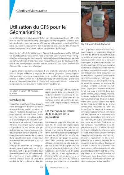 Utilisation Du Gps Pour Le G Omarketing Geomatik Schweiz