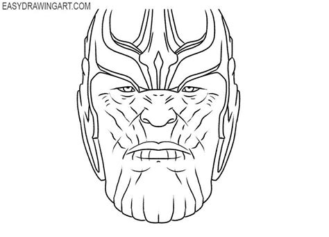 easy Thanos Face drawing in 2023 | Thanos face, Drawings, Face drawing