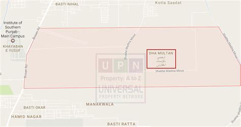 dha multan location map - UPN