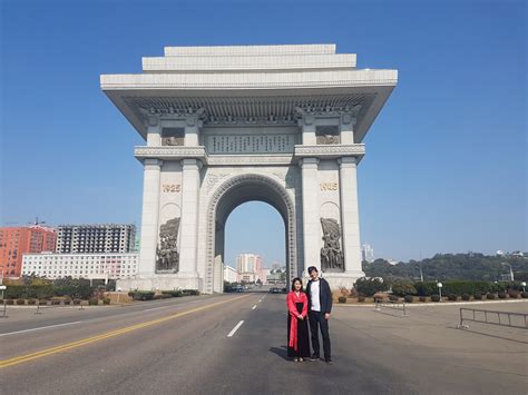 Arch Of Triumph I Nordkorea Er Det Monument I Hovedstaden Pyongyang