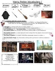 Harry Potter Project Vocabulary Ws 3 67818 Doc Harry Potter