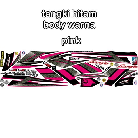 Jual Stiker Striping Scorpio Steko Warna Pink Shopee Indonesia