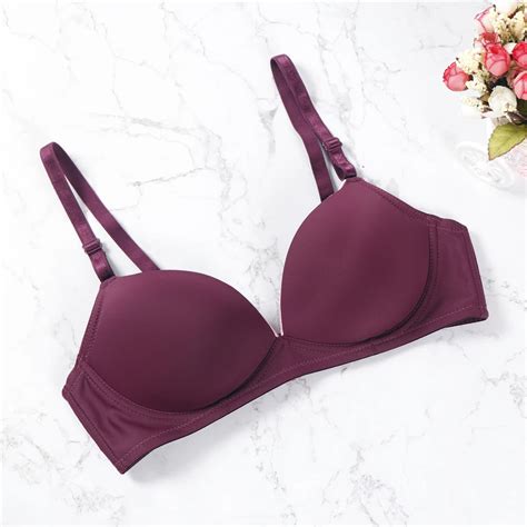 Wire Free Bra Solid Color Bra Women Sexy Lingerie Push Up Tops