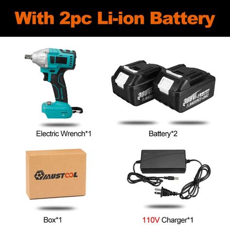 388VF 800N M 1 2 Cordless Electric Impact Wrench Rattle Nut Driver