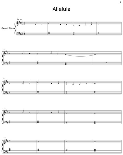 Alleluia Sheet Music For Piano