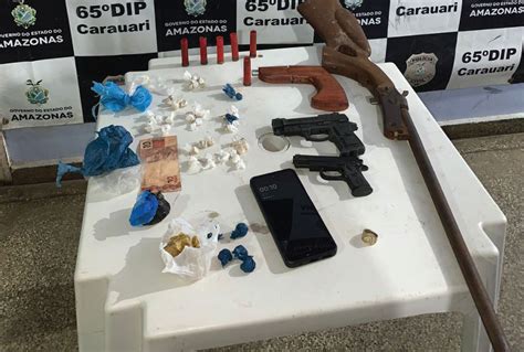 Jovem Preso E Adolescente Apreendido Armas E Drogas No Interior Do Am