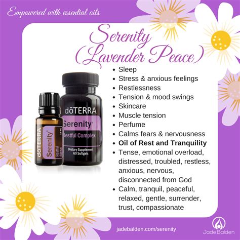 Serenity Lavender Peace Essential Oil Blend By Doterra Jades Oil