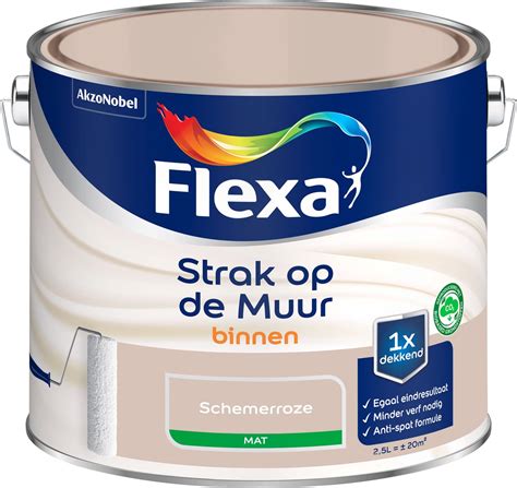 Flexa Strak Op De Muur Muurverf Mat Schemerroze Liter Bol