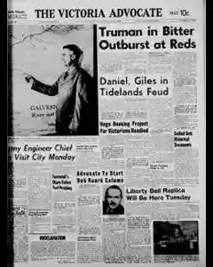 Victoria Advocate Newspaper Archives Jun 11 1950 P 1