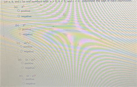 Solved Let A B And C Be Real Numbers With A B