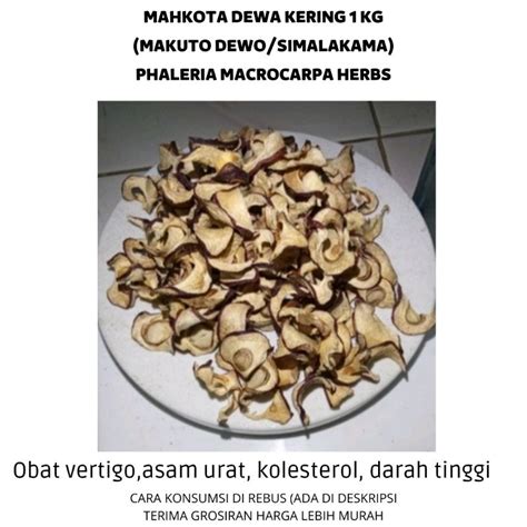 Jual 1KG Mahkota Dewa Kering Obat Teh Mahkota Dewa Herbal Asli Buah