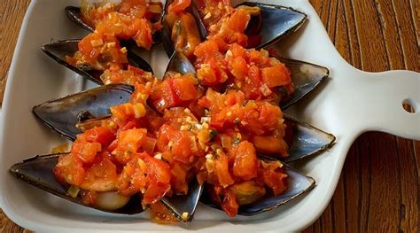 Mejillones Con Tomate Natural Cocinar Para Cuatro