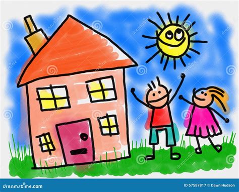 kids  house stock illustration image  house summer