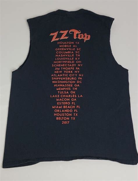 ZZ Top Eliminator T Shirt Black Tour Double Sided Sle Gem