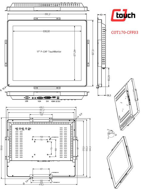 CJTOUCH 17 Open Frame OEM Project Capacitive Waterproof Vandal Proof