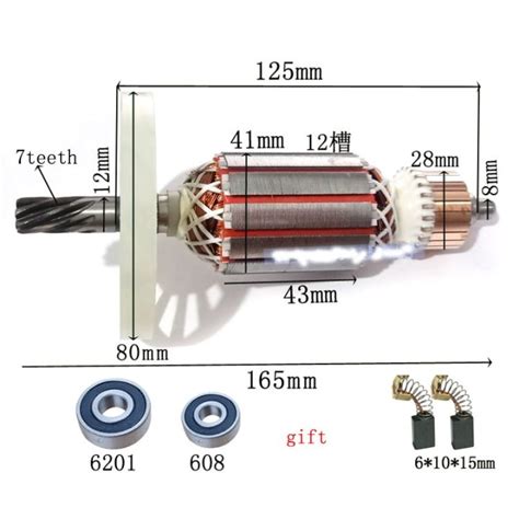 Ac V Armature Rotor Anchor Motor Replace For Makita Hm