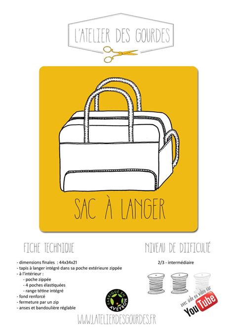 Sac Langer Patron De Couture De L Atelier Des Gourdes Baby