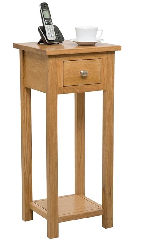 Waverly Oak 1 Drawer Small Oak Console Table In Light Oak Finish