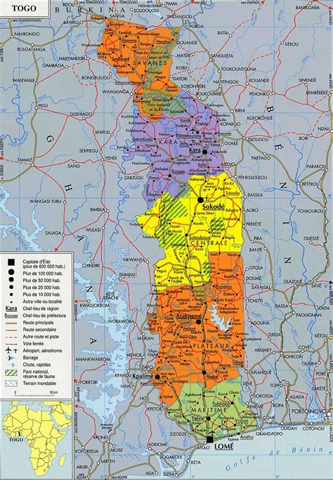 Togo Cartes Géographiques du Togo Carte geographique Géographie